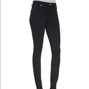 7 For All Mankind Black Midrise Skinny Jeans